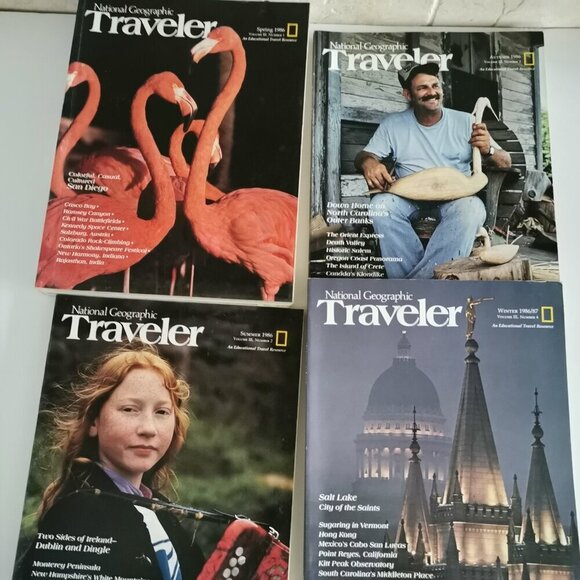 1980s National Geographic Traveler Magazine Set of 6 Issues Vintage Photographs - Picture 2 of 4